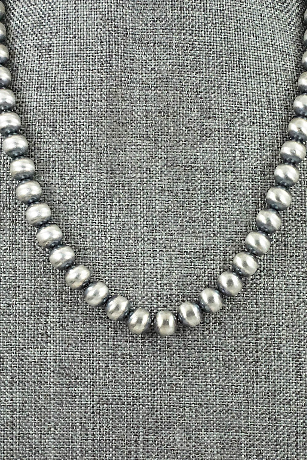 Sterling Silver Navajo Pearl Necklace 16" - Dorinda Mariano