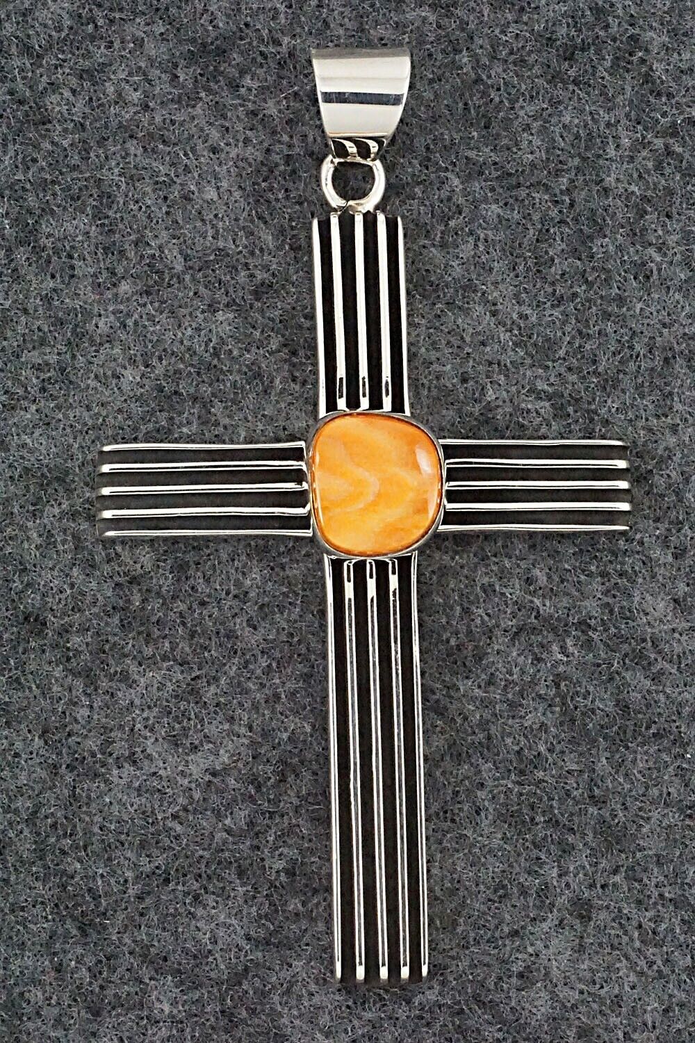 Spiny Oyster and Sterling Silver Pendant - Francis Jones