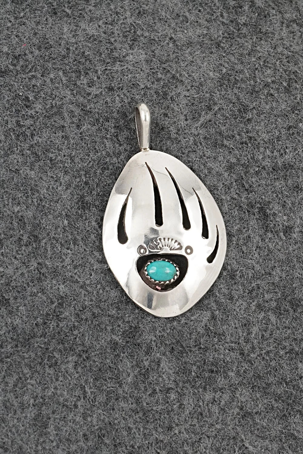 Turquoise & Sterling Silver Pendant - Ervin Begay
