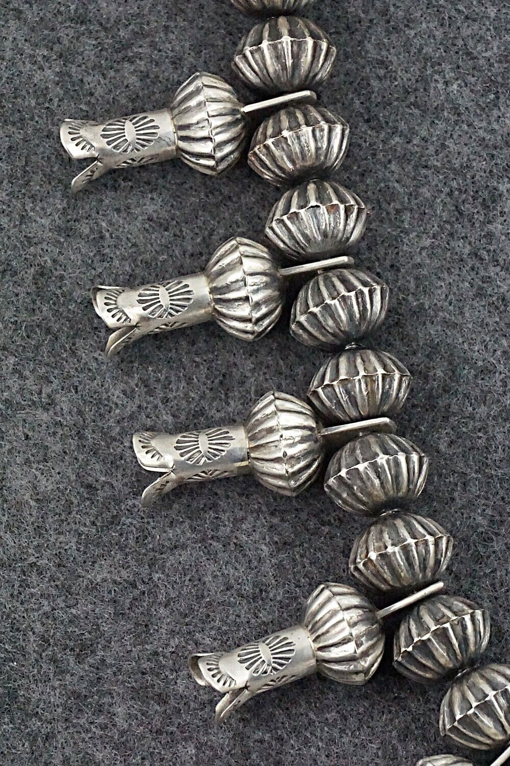 Turquoise & Sterling Silver Squash Blossom Set - Chris Hale