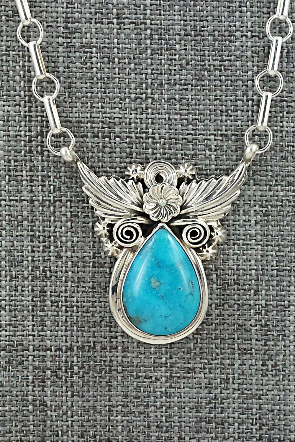 Turquoise & Sterling Silver Necklace - Loretta Delgarito