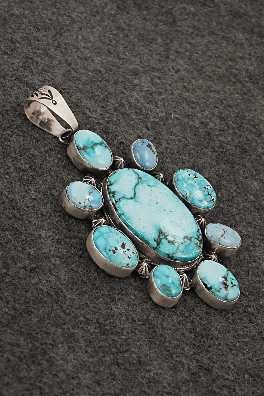 Turquoise & Sterling Silver Pendant - Darrin Livingston