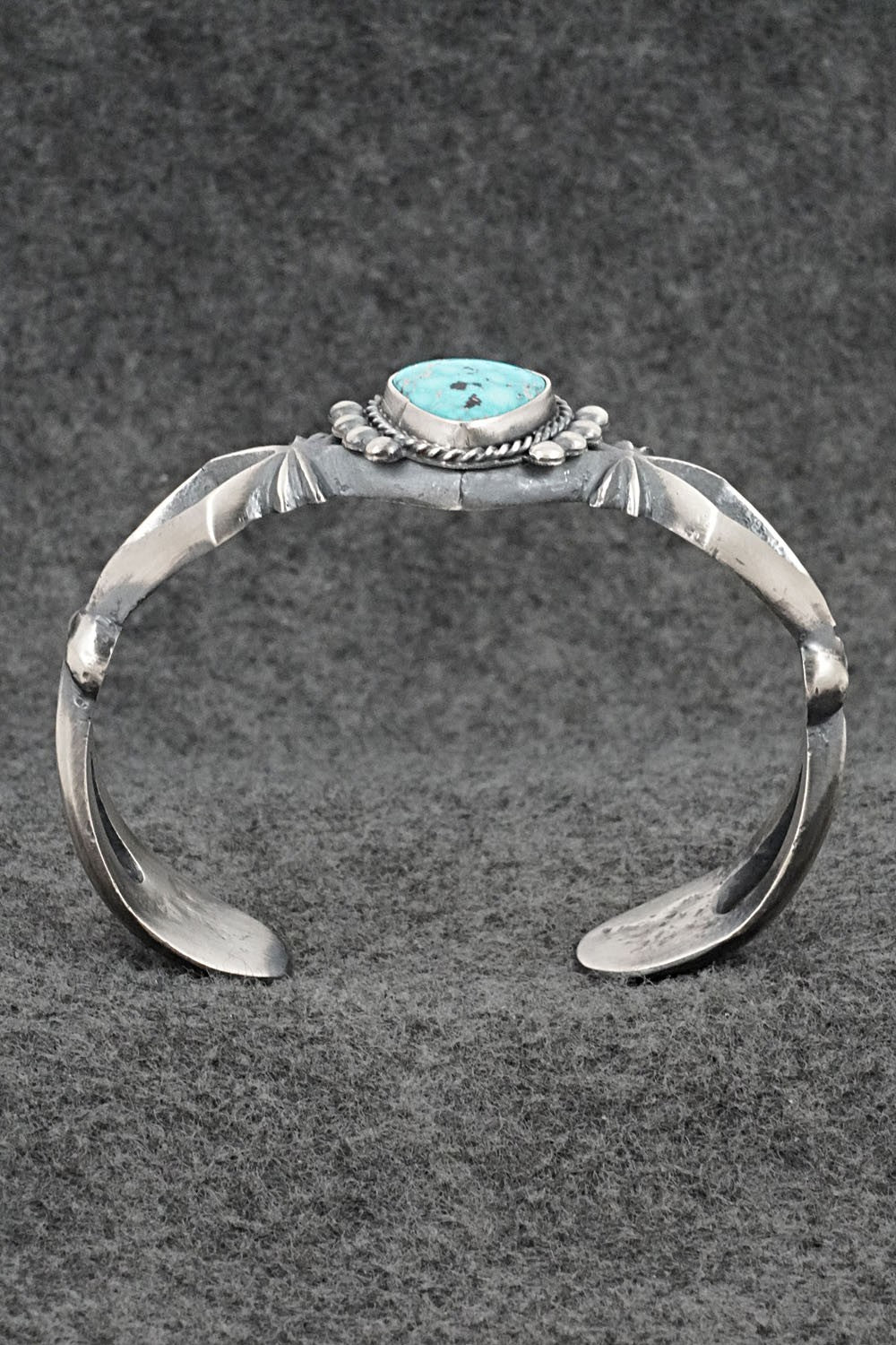 Turquoise & Sterling Silver Bracelet - Harrison Bitsue