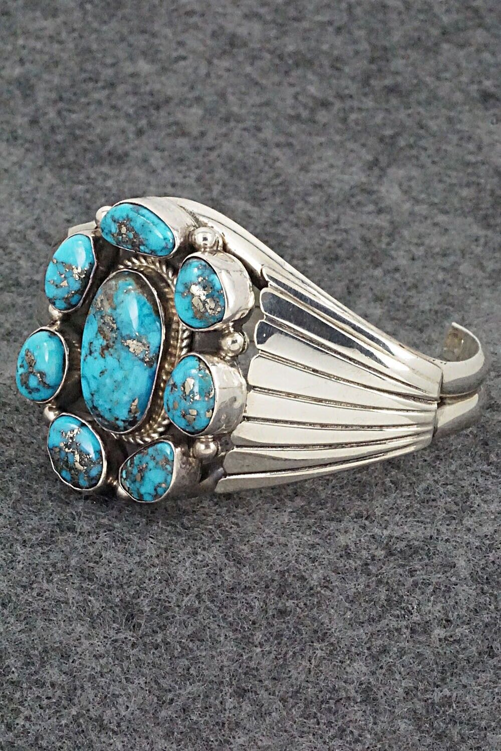 Turquoise and Sterling Silver Bracelet - Ted Brea