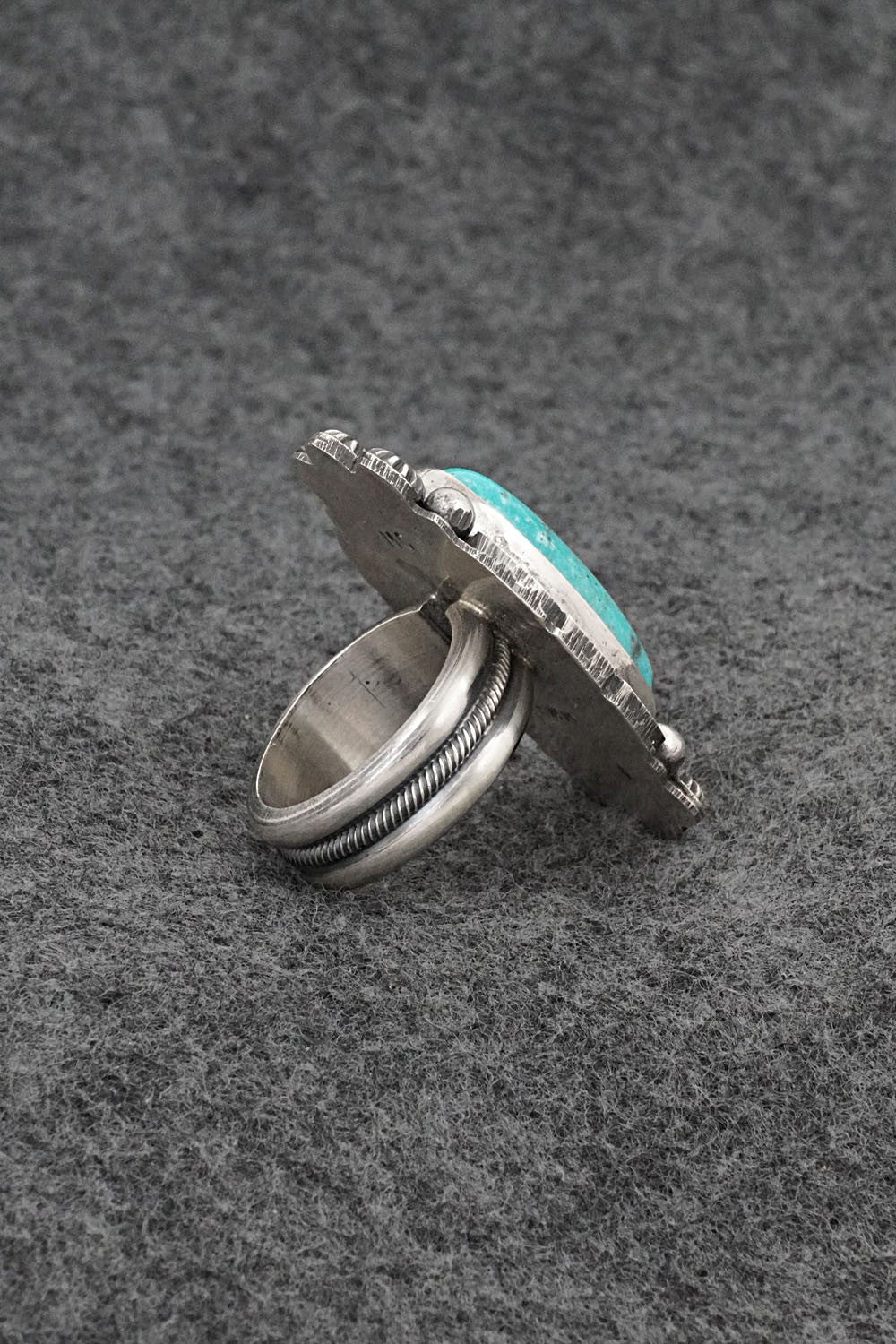 Turquoise & Sterling Silver Ring - Michael Calladitto - Size 7