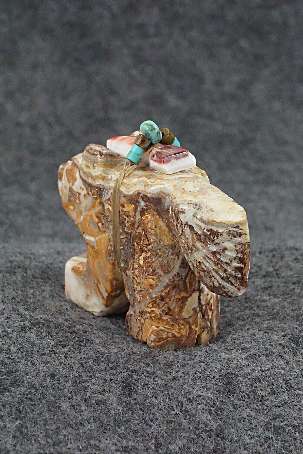 Wolf Zuni Fetish Carving - Danny Lonjose