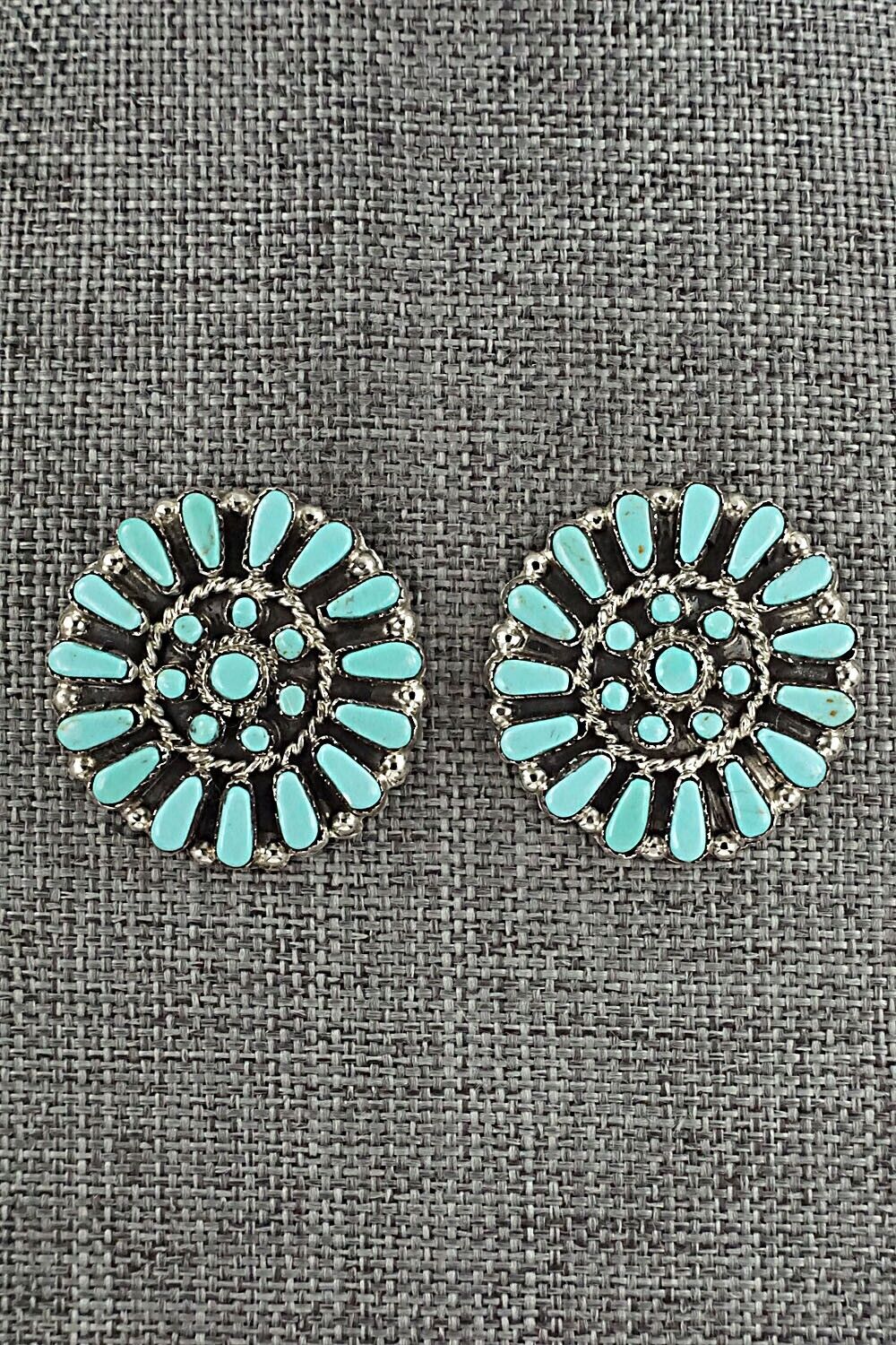 Turquoise & Sterling Silver Earrings - Marcine Stead