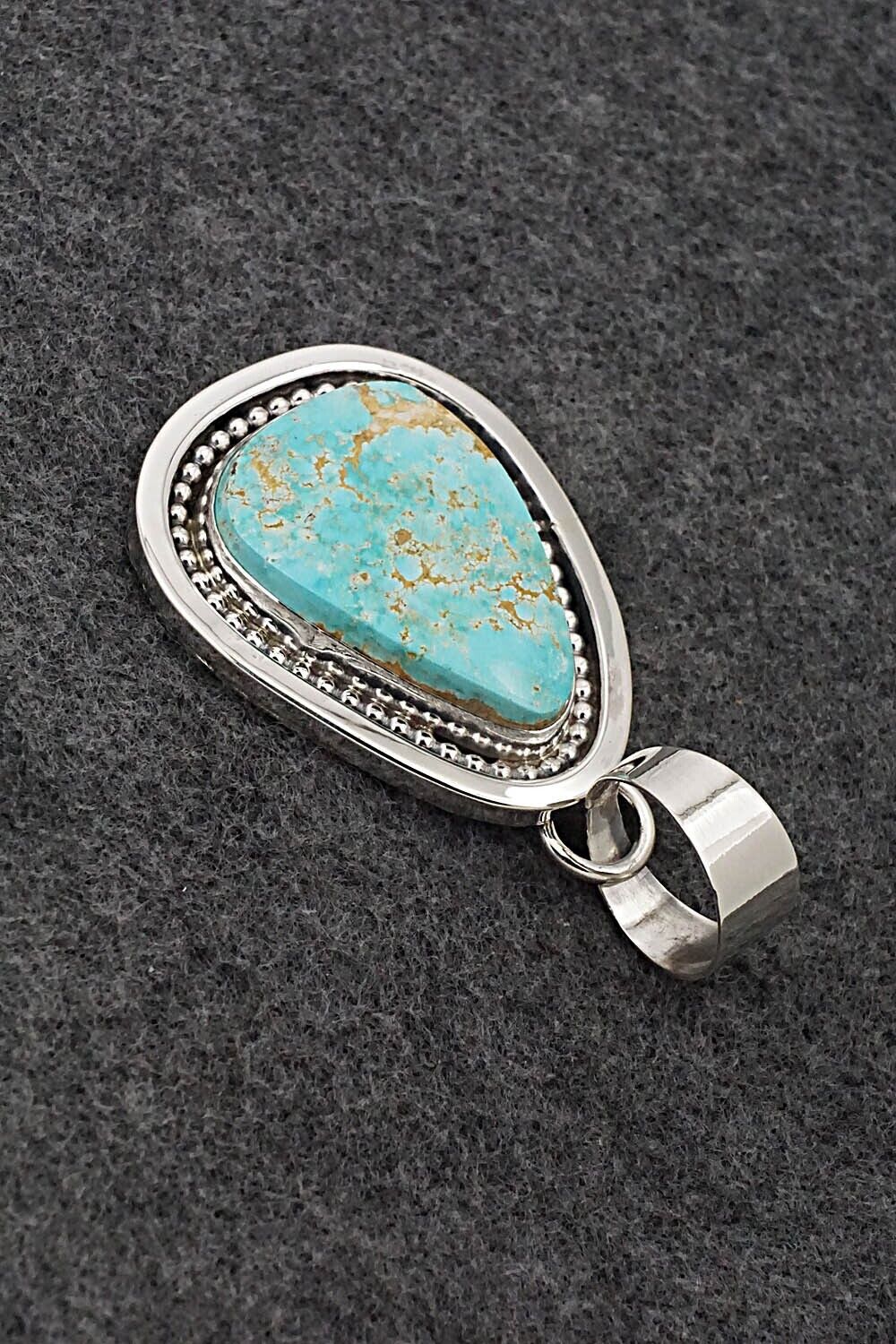 Turquoise & Sterling Silver Pendant - Joelias Draper