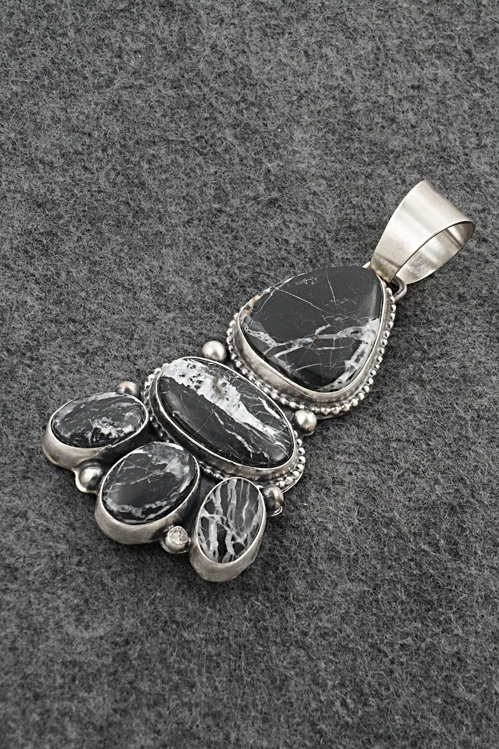 White Buffalo & Sterling Silver Pendant - Bobby Johnson