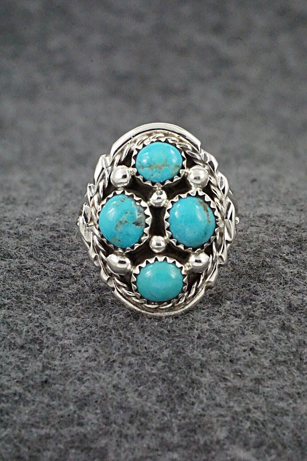 Turquoise & Sterling Silver Ring - Melvin Chee - Size 9