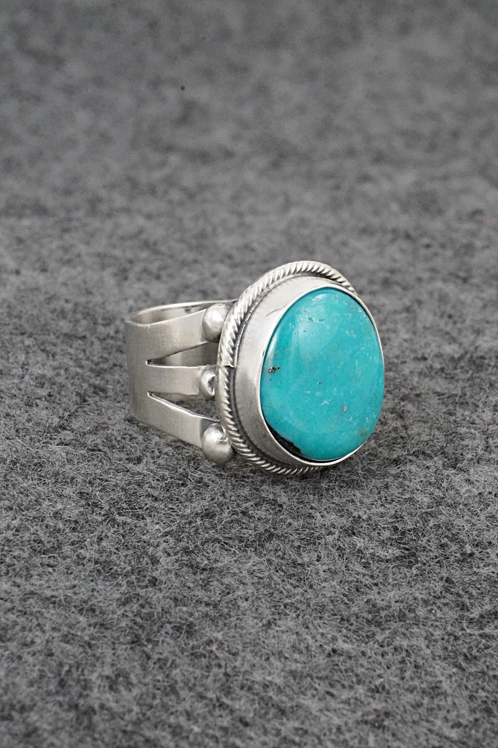 Turquoise & Sterling Silver Ring - Darrin Livingston - Size 7