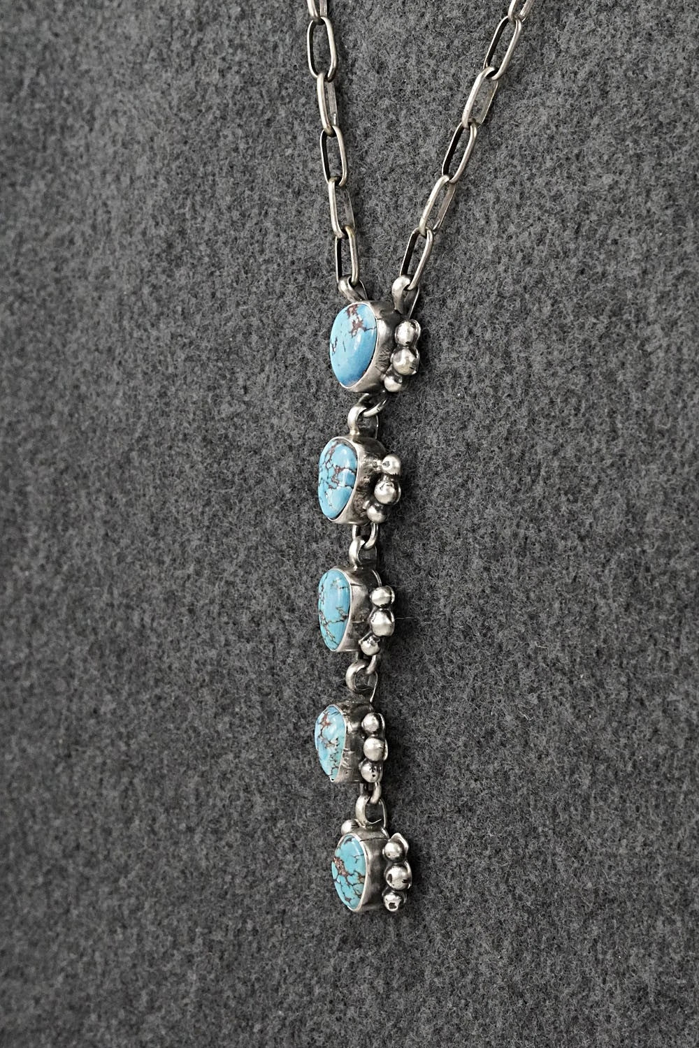 Turquoise & Sterling Silver Necklace - Bobby Johnson