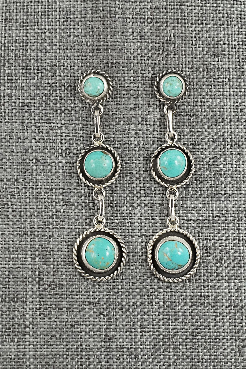 Turquoise & Sterling Silver Earrings - Martin Perry