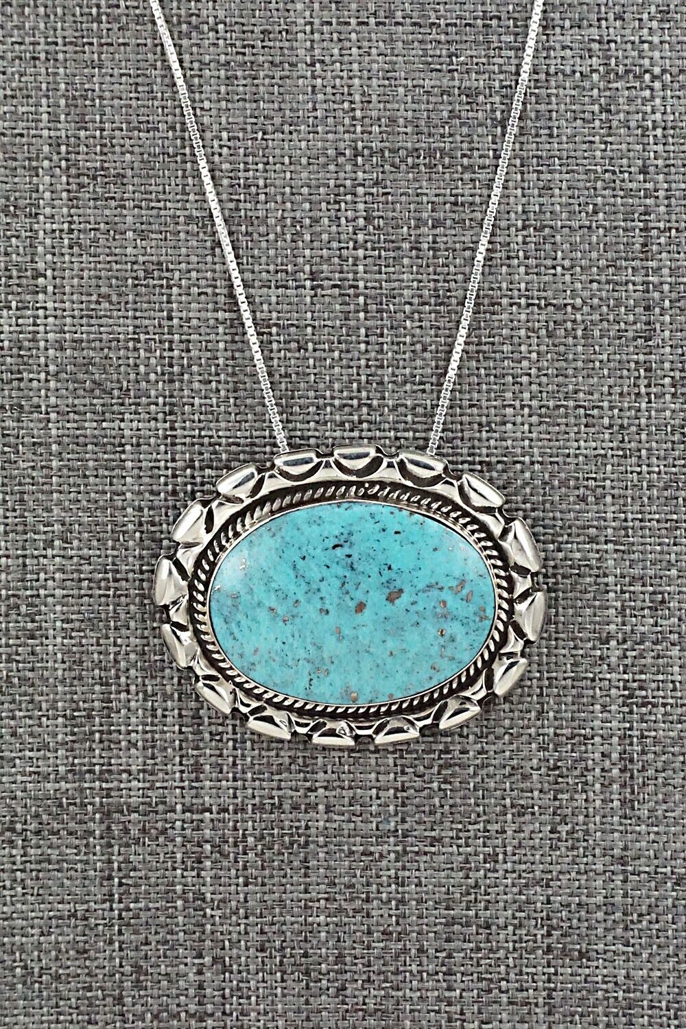 Turquoise & Sterling Silver Necklace - Jimson Belin