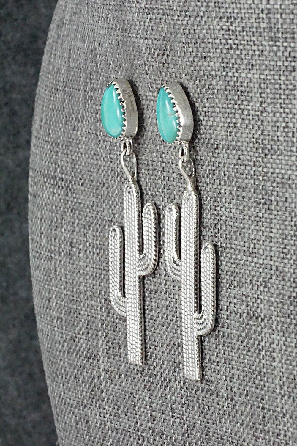 Turquoise & Sterling Silver Earrings - Verley Betone