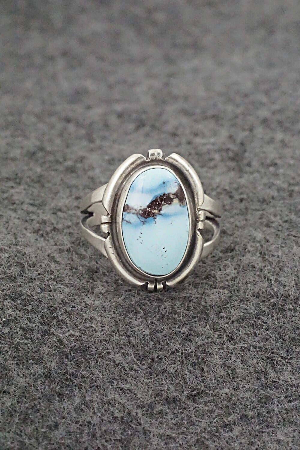 Turquoise & Sterling Silver Ring - Randy Billy - Size 8