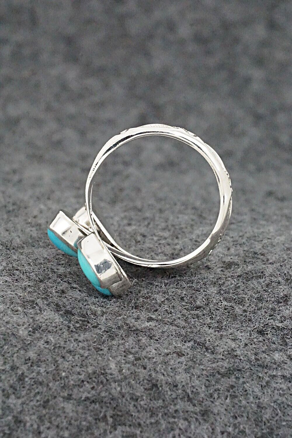 Turquoise & Sterling Silver Ring - Thomas Yazzie - Size 9.5