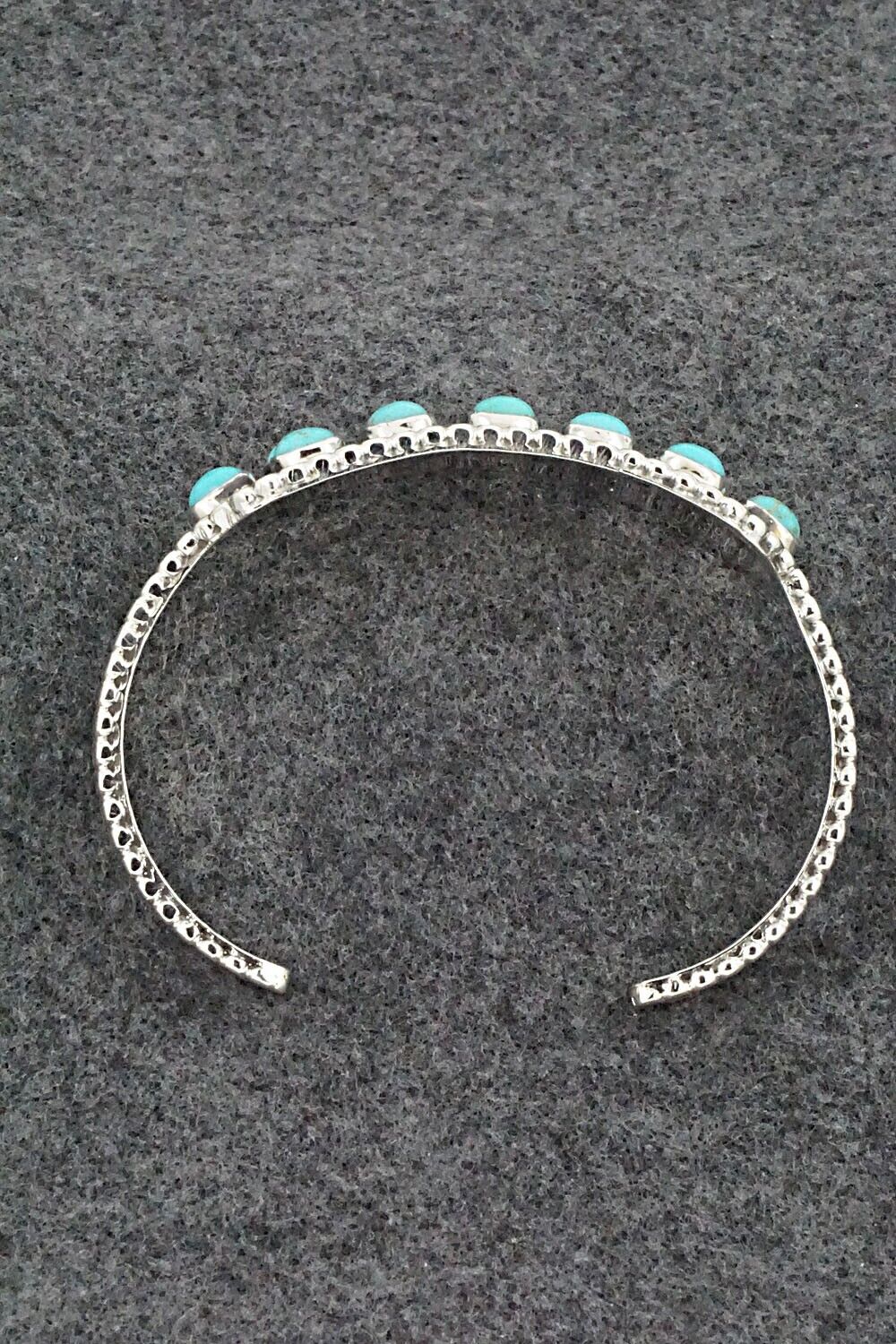 Turquoise & Sterling Silver Bracelet - Kenny Lonjose