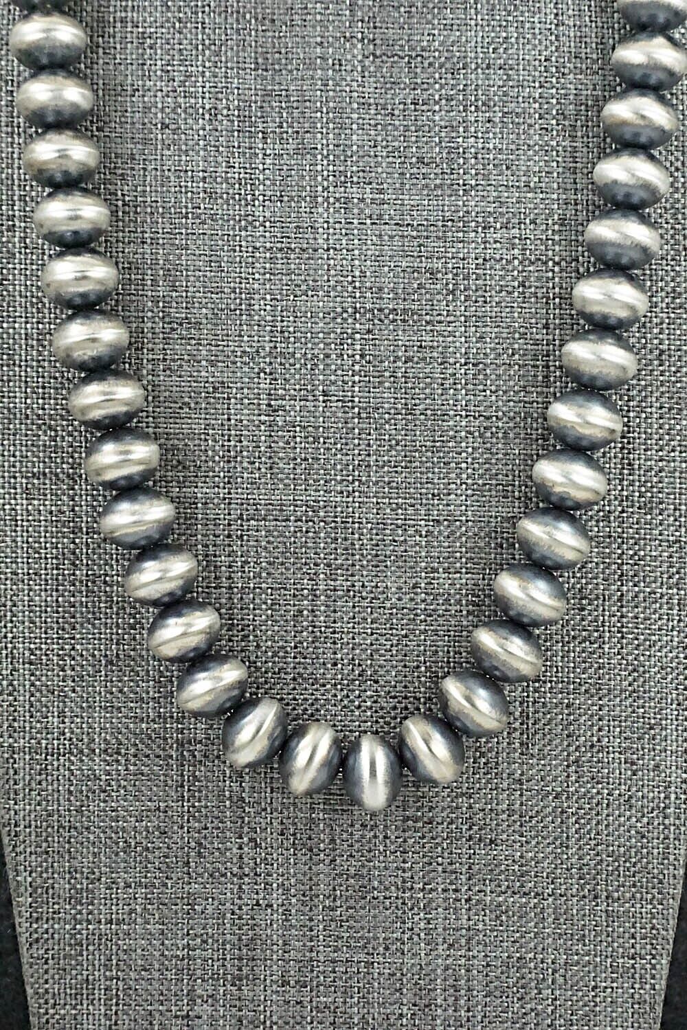 Sterling Silver Navajo Pearl Necklace 26" - Bryannen Halwood