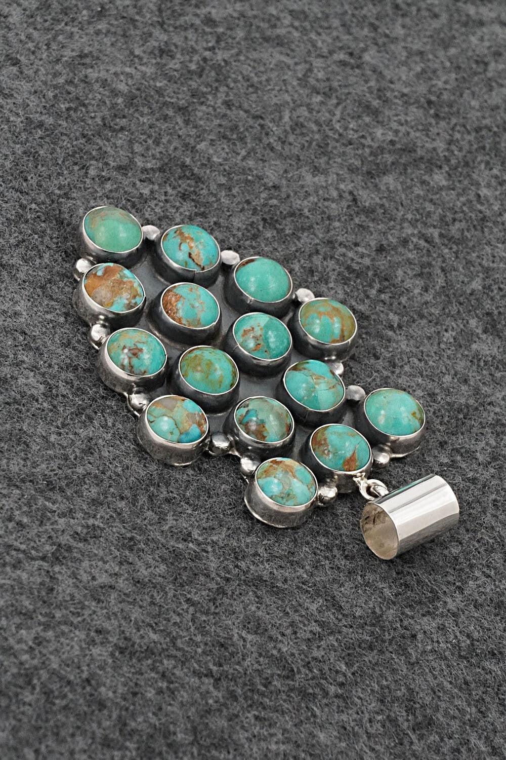 Turquoise & Sterling Silver Pendant - Martin Perry