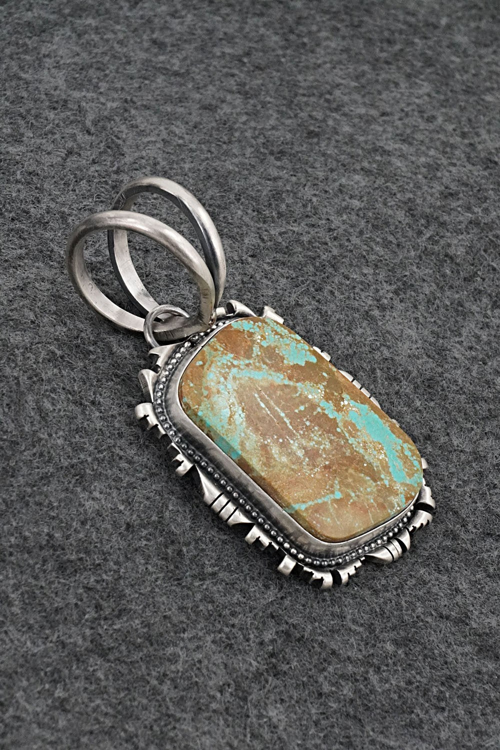 Turquoise & Sterling Silver Pendant - Randy Billy