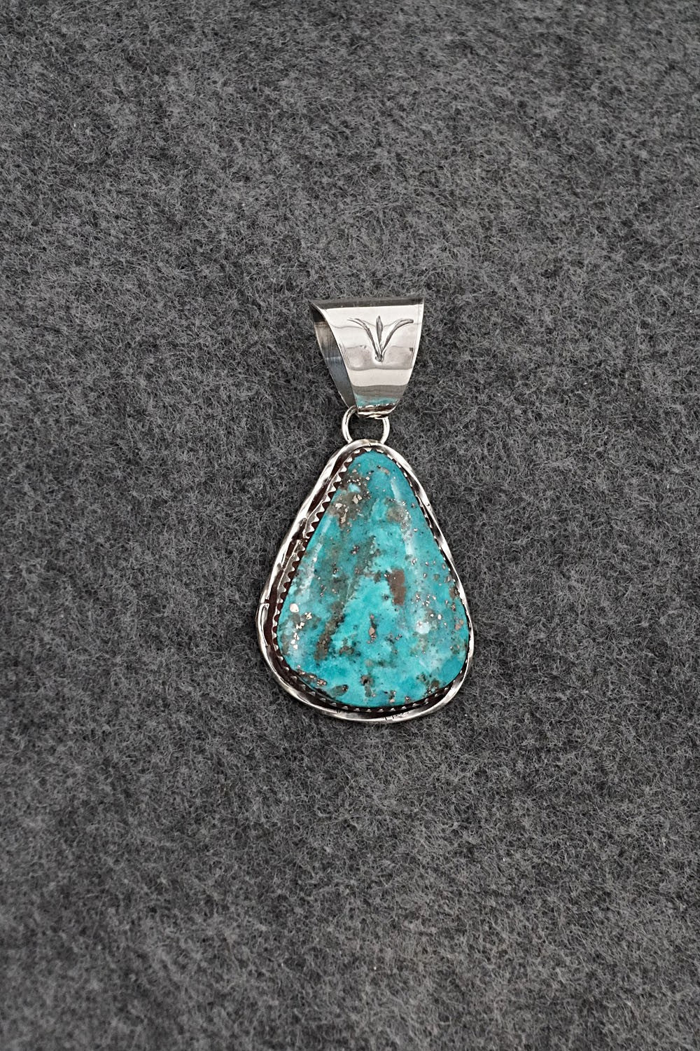 Turquoise & Sterling Silver Pendant - Ernest Hawthorne