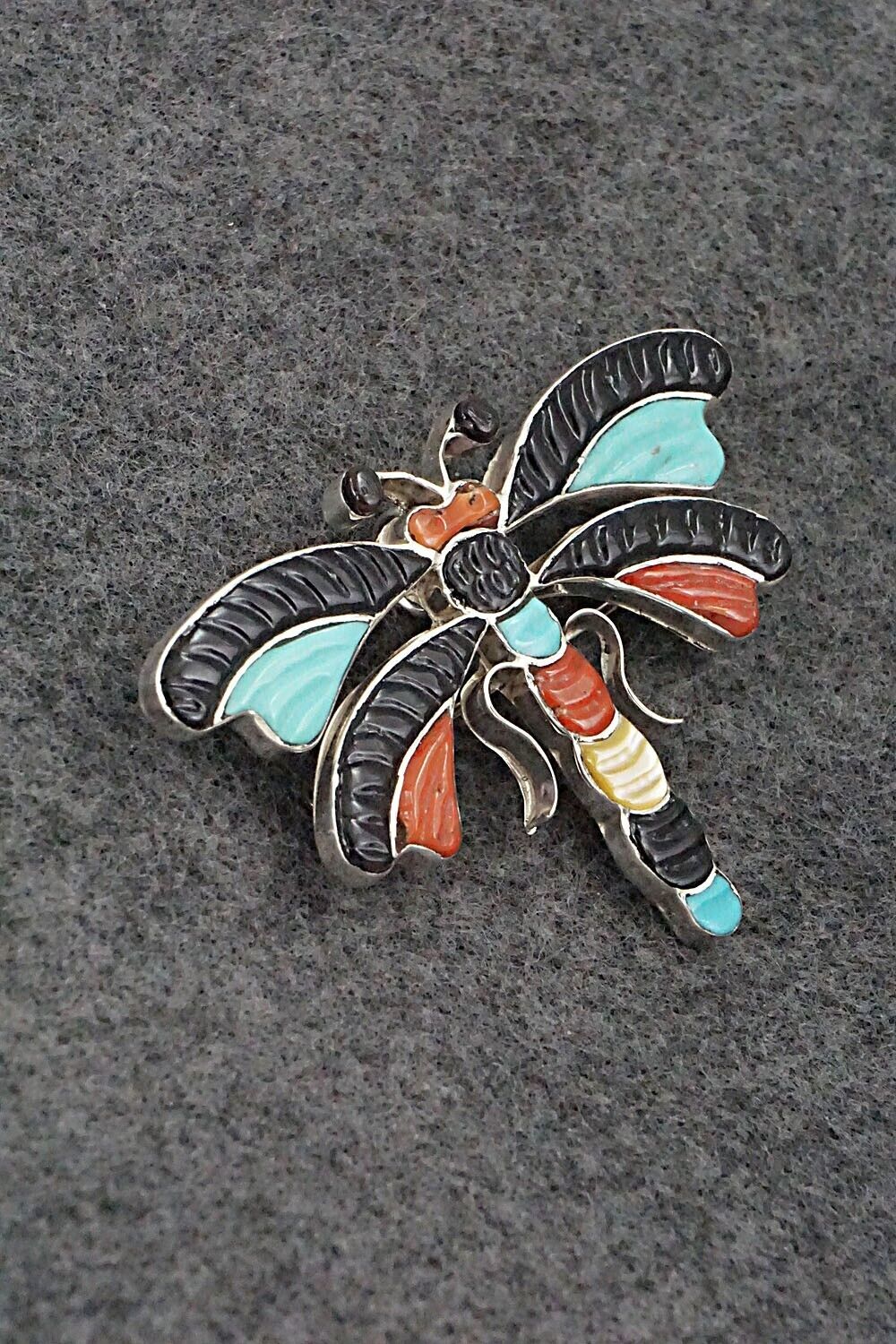 Multi-Stone and Sterling Silver Pendant/Pin - Tamera Pinto