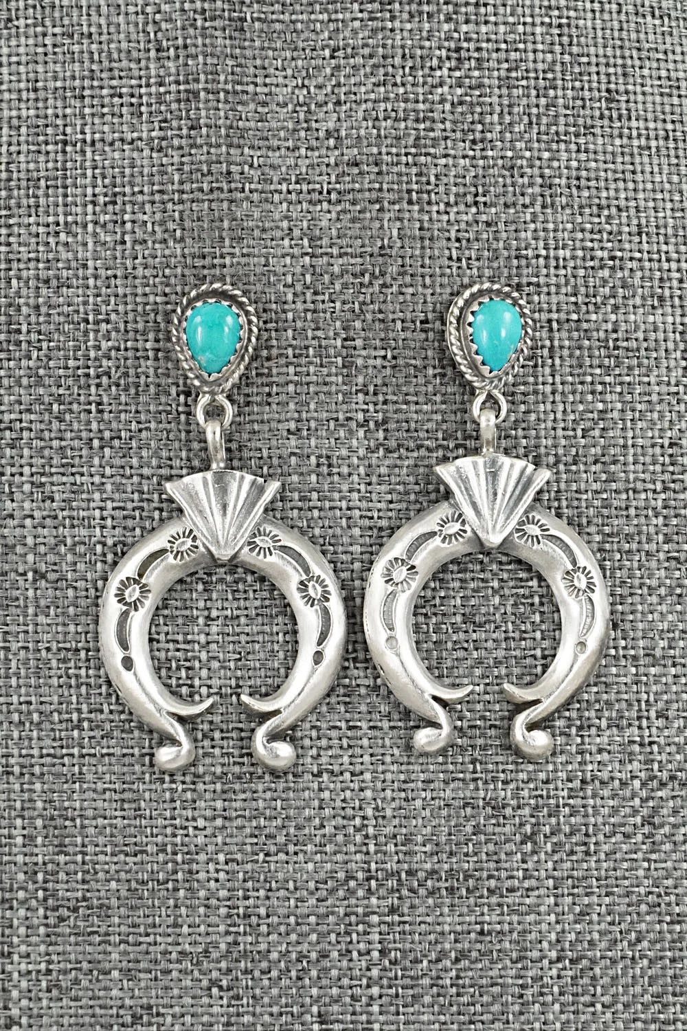 Turquoise & Sterling Silver Earrings - Verley Betone