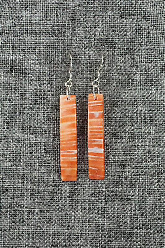 Spiny Oyster & Sterling Silver Earrings - Jesus Espino
