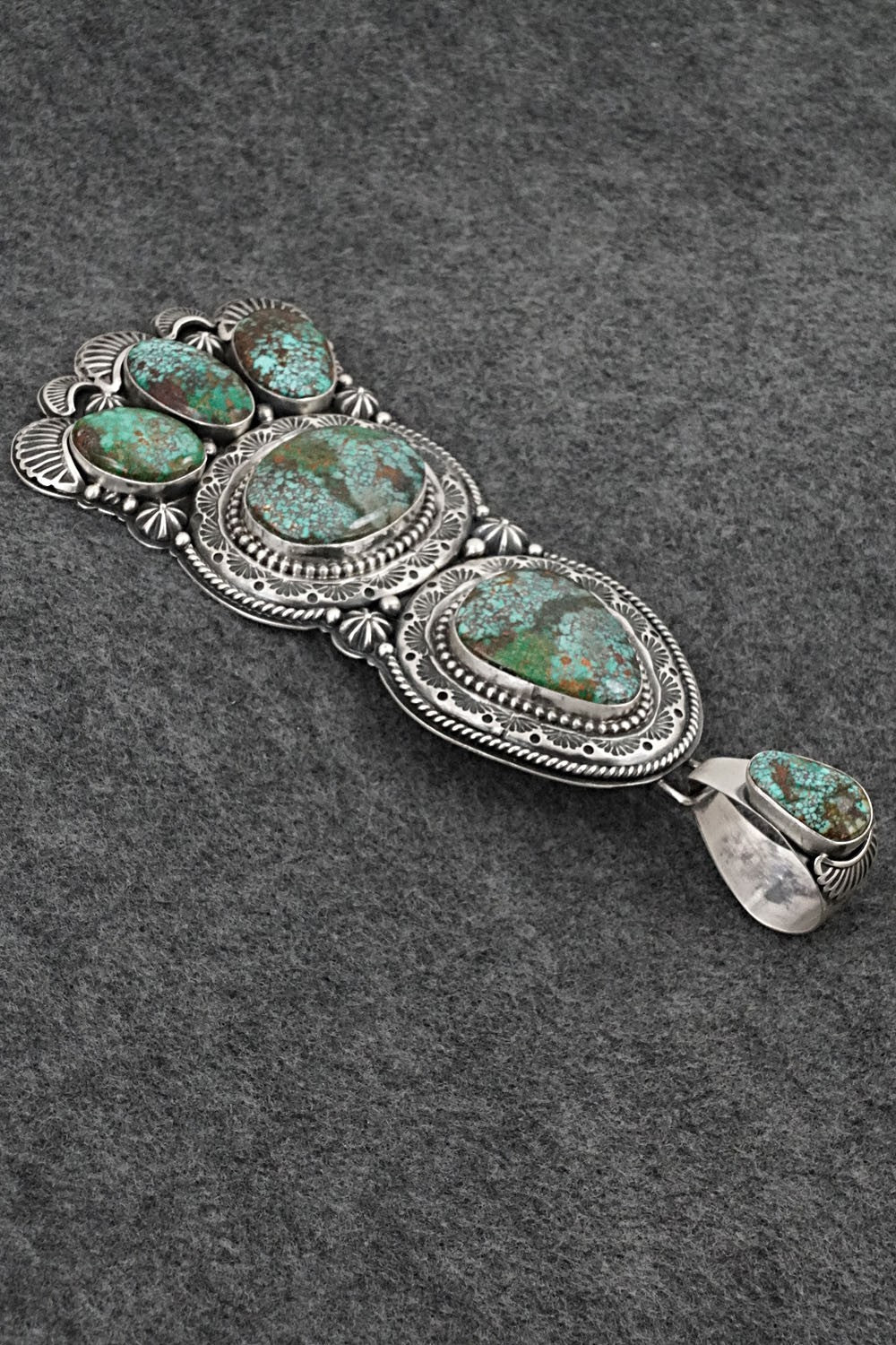 Turquoise & Sterling Silver Pendant - Mark Yazzie