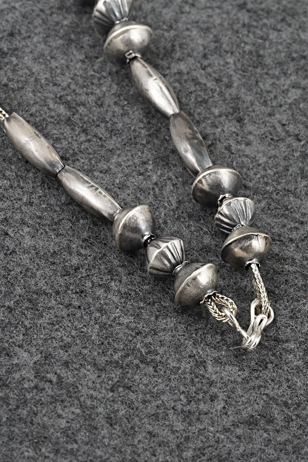 Sterling Silver Navajo Pearl Necklace 22" - Vintage