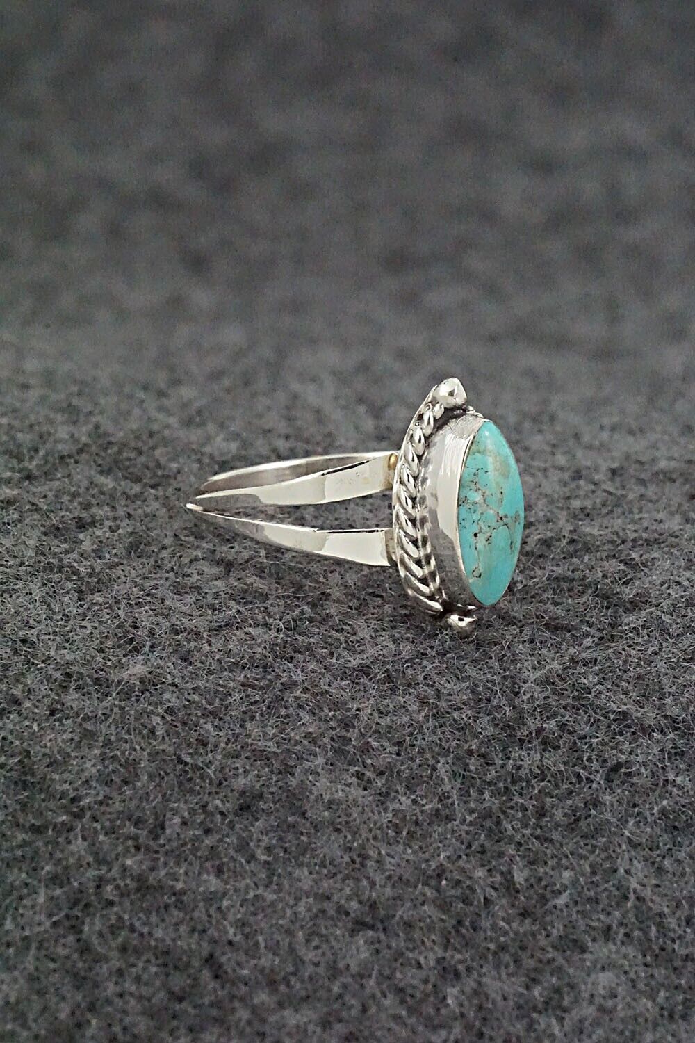 Turquoise & Sterling Silver Ring - Alice Rose Saunders - Size 6