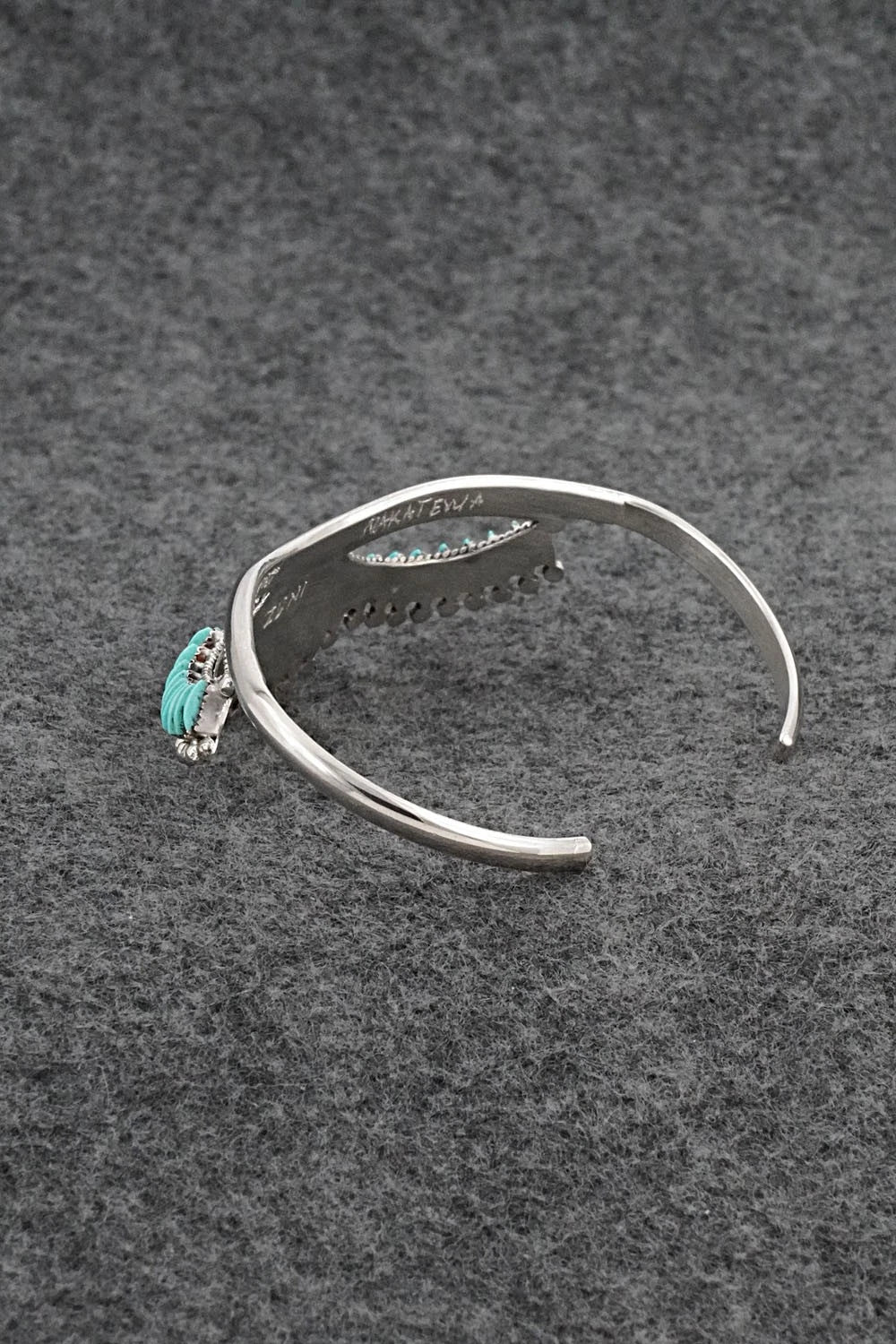 Turquoise & Sterling Silver Bracelet - Stewart Nakatewa
