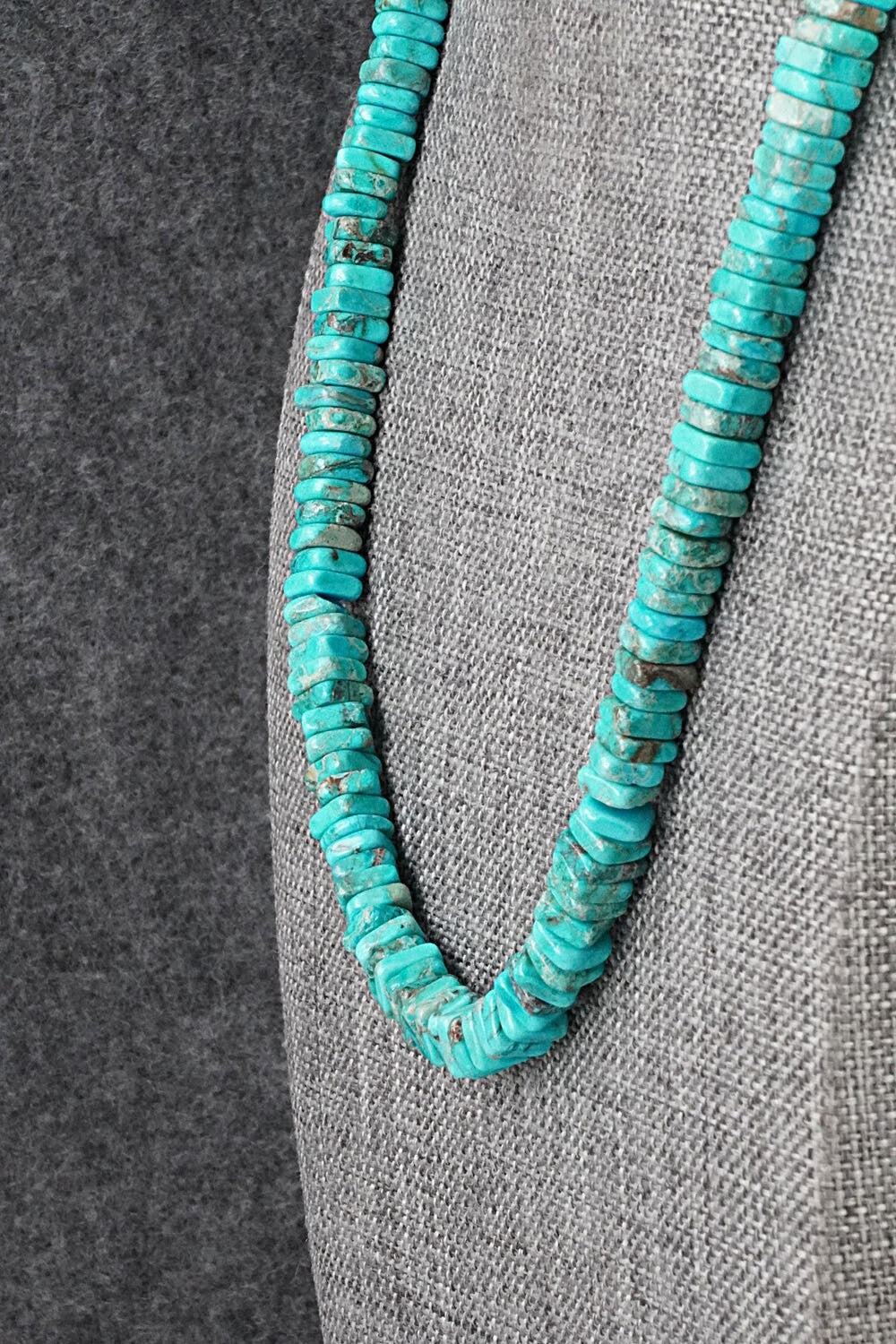 Turquoise & Sterling Silver Necklace 19" - Doreen Jake