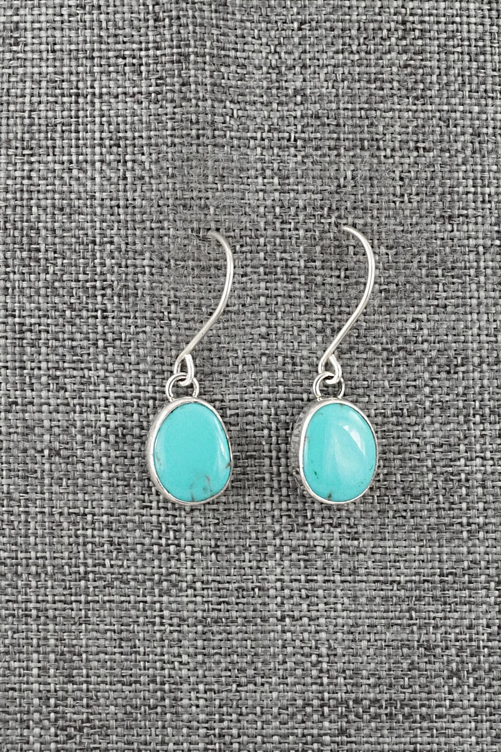 Turquoise & Sterling Silver Earrings - Eugene Gruber