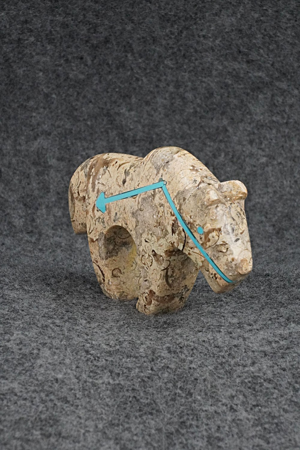 Horse Zuni Fetish Carving - Kenric Laiwakete