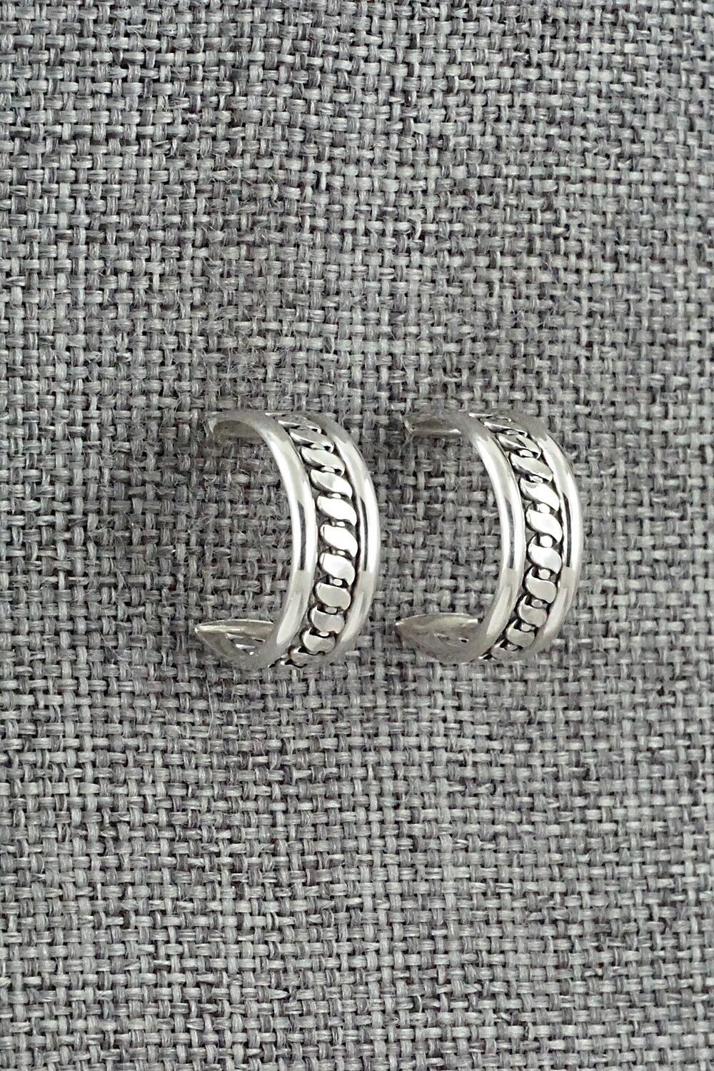 Sterling Silver Hoop Earrings - Caroline Tsosie