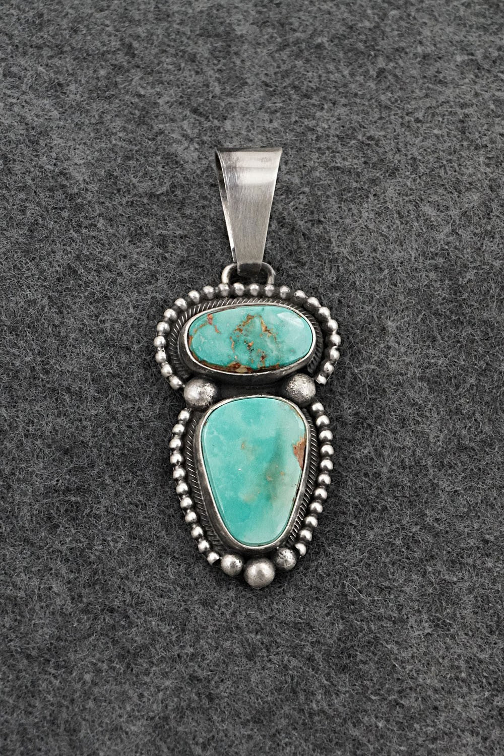 Turquoise & Sterling Silver Pendant - Darrin Livingston