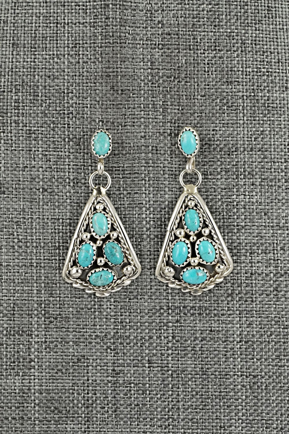 Turquoise & Sterling Silver Earrings - Melvin Chee