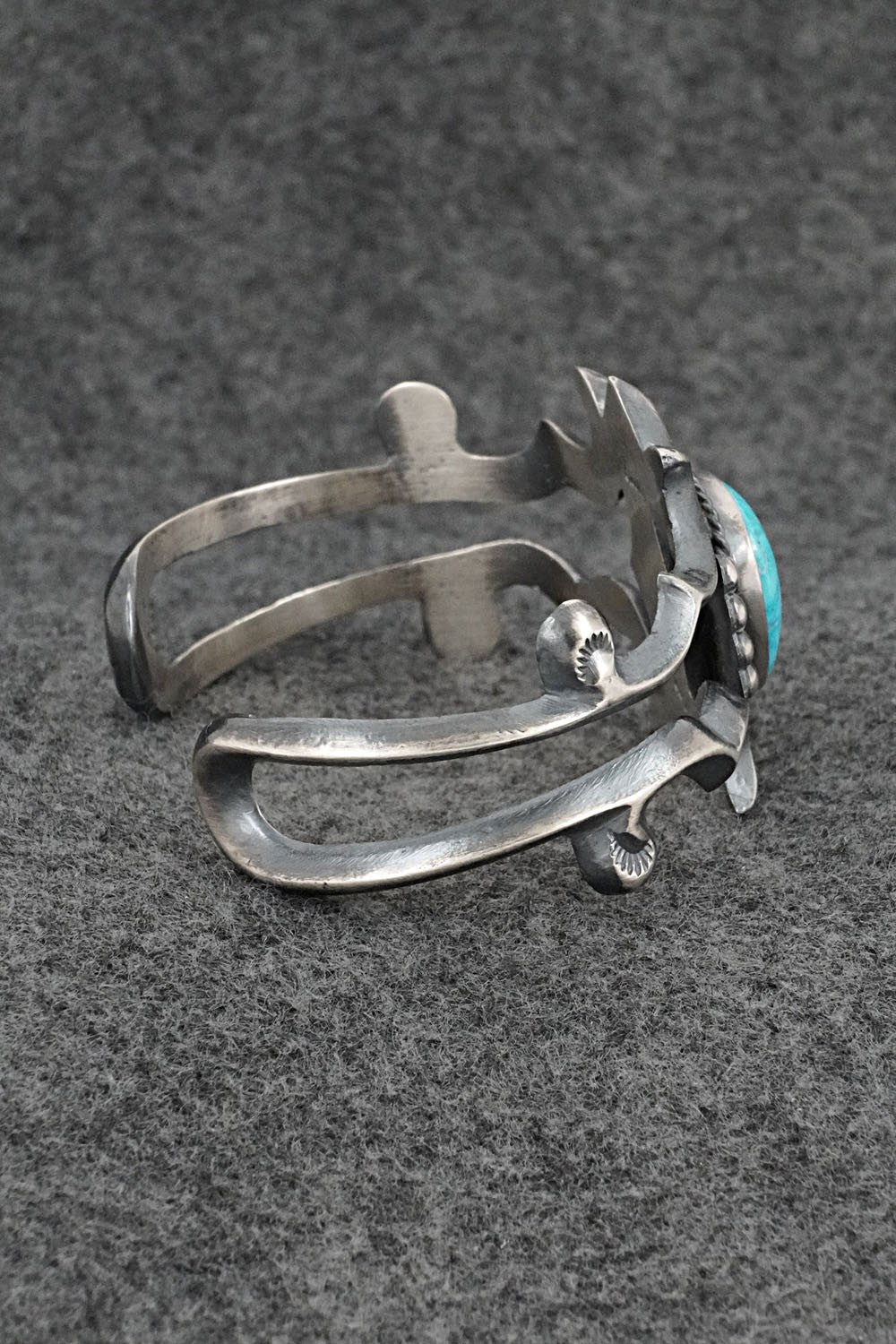 Turquoise & Sterling Silver Bracelet - Harrison Bitsue
