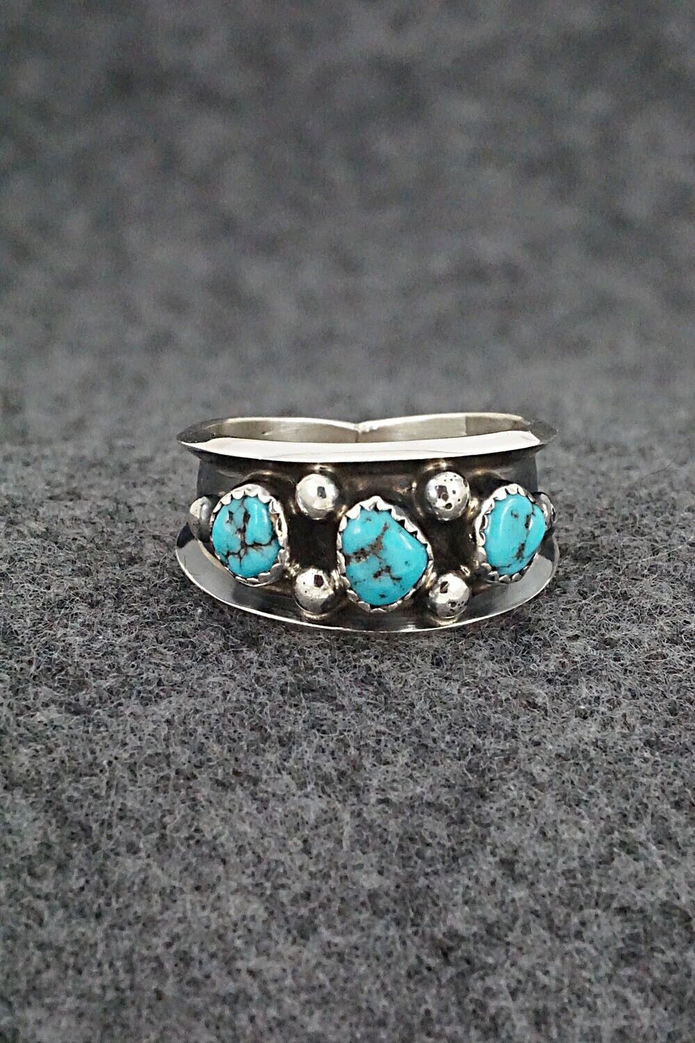 Turquoise & Sterling Silver Ring - Paul Largo - Size 8.5