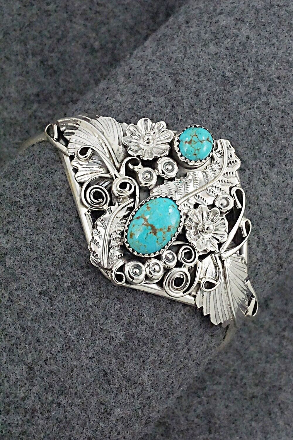 Turquoise & Sterling Silver Bracelet - Harry B. Yazzie
