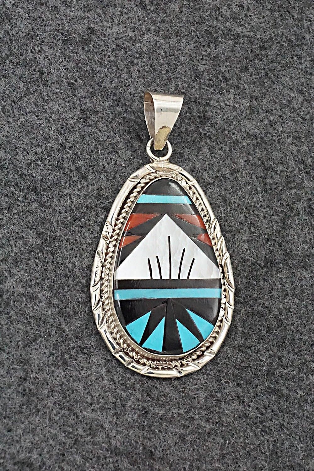 Multi-Stone & Sterling Silver Pendant - Gladys Lamy