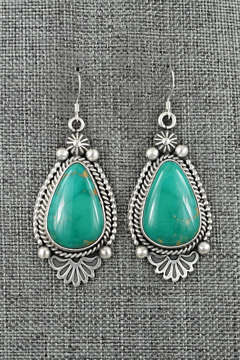 Turquoise & Sterling Silver Earrings - Michael Calladitto
