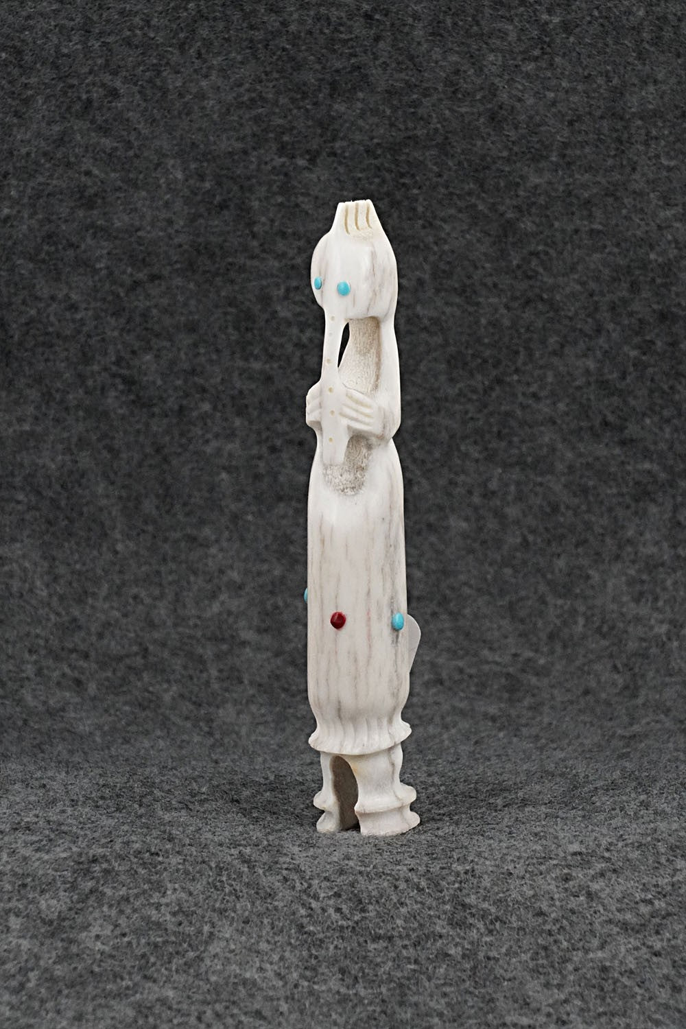 Flute Player Zuni Fetish Carving - Ethan Lowsayate