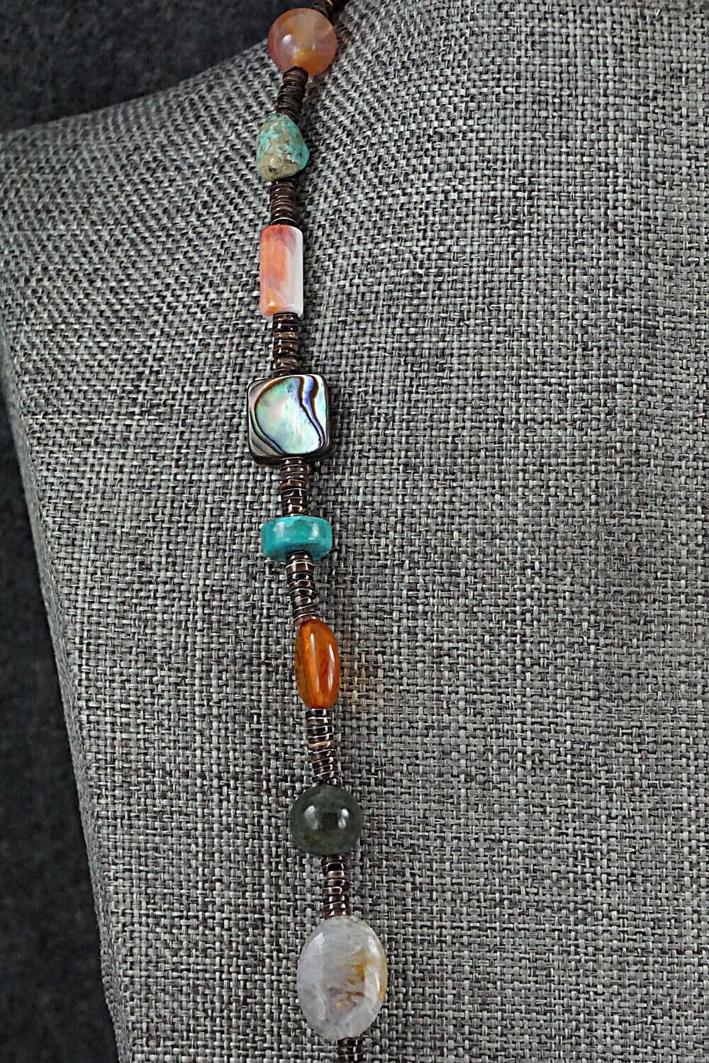 Multi-Stone and Sterling Silver Necklace - Helen Tsosie