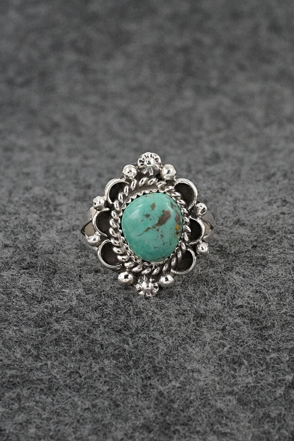 Turquoise & Sterling Silver Ring - Frieda Martinez - Size 7.25