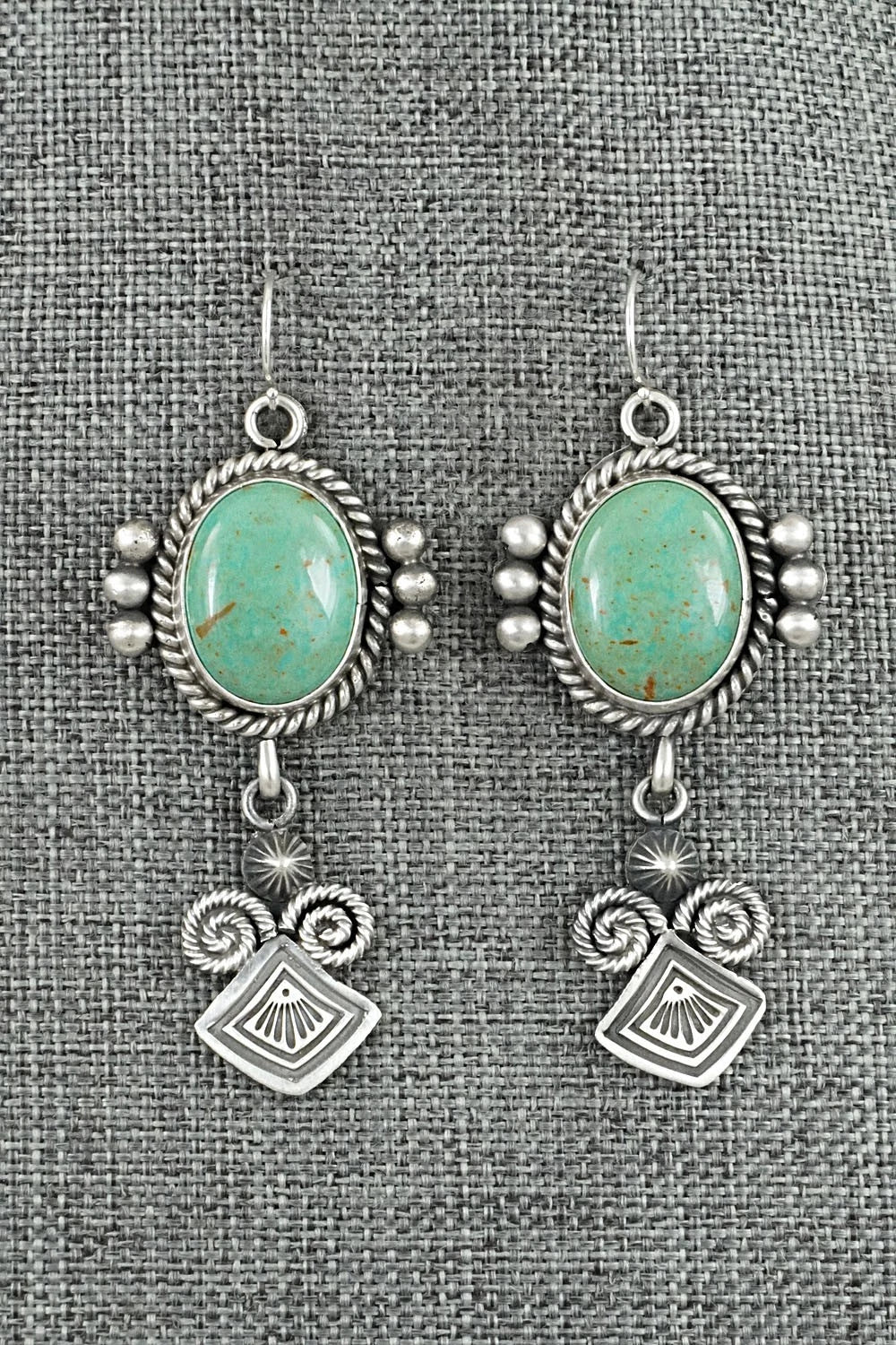Turquoise & Sterling Silver Earrings - Michael Calladitto