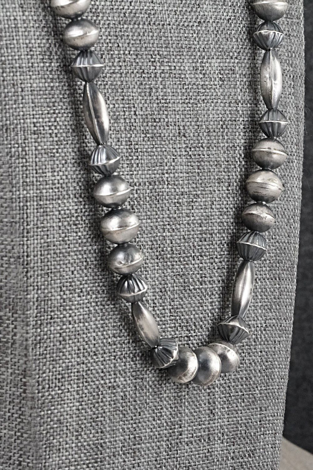 Sterling Silver Navajo Pearl Necklace 26" - Vintage