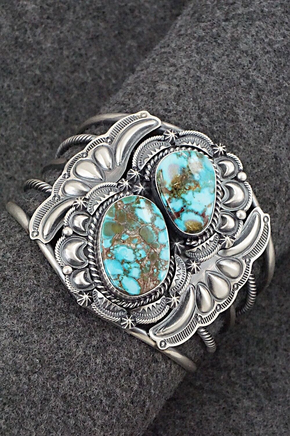 Turquoise & Sterling Silver Bracelet - Raymond Delgarito